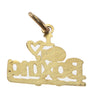 I Love Boxing Glove Bracelet Charm Solid 14k Yellow Gold 0.8g