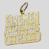 Fire Men Are Always In Heat Bracelet Charm Solid 14k Yellow Gold 1.3g