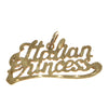Italian Princess Bracelet Charm Solid 14k Yellow Gold 1.7g
