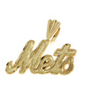 New York Mets Bracelet Charm Solid 14k Yellow Gold 0.9g