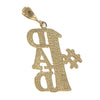 Number One Dad #1 Bracelet Charm Solid 14k Yellow Gold 2.1g