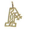 Number One Son #1 Bracelet Charm Solid 14k Yellow Gold 1.0g