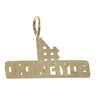 Number One Boy Friend #1 Bracelet Charm Solid 14k Yellow Gold 1.6g