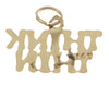 Think Thin Bracelet Charm Solid 14k Yellow Gold 0.09g