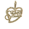 Someone Special Open Love Heart Bracelet Charm Solid 14k Yellow Gold 1.5g
