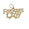 Firemans Lady Bracelet Charm Solid 14k Yellow Gold 0.8g