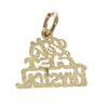 Lets Get Physical Pyramid Bracelet Charm Solid 14k Yellow Gold 0.7g