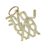 Love And Kisses XXX Bracelet Charm Solid 14k Yellow Gold 0.9g