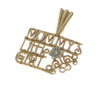 Mommys Little Flower Girl Bracelet Charm Solid 14k Yellow Gold 1.0g 112