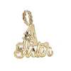 Number One Sister #1 Bracelet Charm Solid 14k Yellow Gold 1.3g