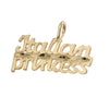 Italian Princess Bracelet Charm Solid 14k Yellow Gold 0.7g