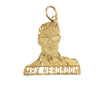 Max Headroom Bracelet Charm Solid 14k Yellow Gold 1.00g