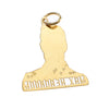 Max Headroom Bracelet Charm Solid 14k Yellow Gold 1.00g
