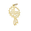 1st Quality Badge Bracelet Charm Solid 14k Yellow Gold 0.9g