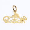 Number One Waitress Bracelet Charm Solid 14k Yellow Gold 1.0g