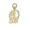 Number One Son #1 Bracelet Charm Solid 14k Yellow Gold 0.7g 074