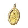 Sacred Heart Jesus Mercy Mary Our Lady of Fatima Necklace Pendant Charm 14k Gold