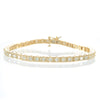 Womens Diamond Classic Tennis Line Bracelet 14k Yellow Gold 4.20ctw 4mm Wide