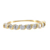 S Link Diamond Thin Stackable Band Ring 14k Yellow Gold 0.45ctw 3mm Wide US 4.00