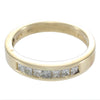 Princess Cut Diamond Wide Wedding Band Ring 18k Yellow Gold 0.90ctw 4mm US 5.5