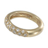 Womens 3 Row Diamond Wedding Band Ring 14k Yellow Gold 0.44ctw 4.5mm Wide 7.00