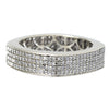Round Diamond Pave Womens Wedding Band Ring 14k White Gold 2.24ctw US 9.0 6.5mm