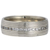 Diamond Mens Eternity Wedding Band Ring Milgrain 14k White Gold 0.70ctw 9.75