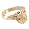 Frog Band Ring Womens 14k Yellow Gold Antique Art Deco Estate 14mm Wide US8.5