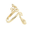 Spiral Wrap Snake Ring Swirl 18k Yellow Gold Womens Vintage Antique ByPass