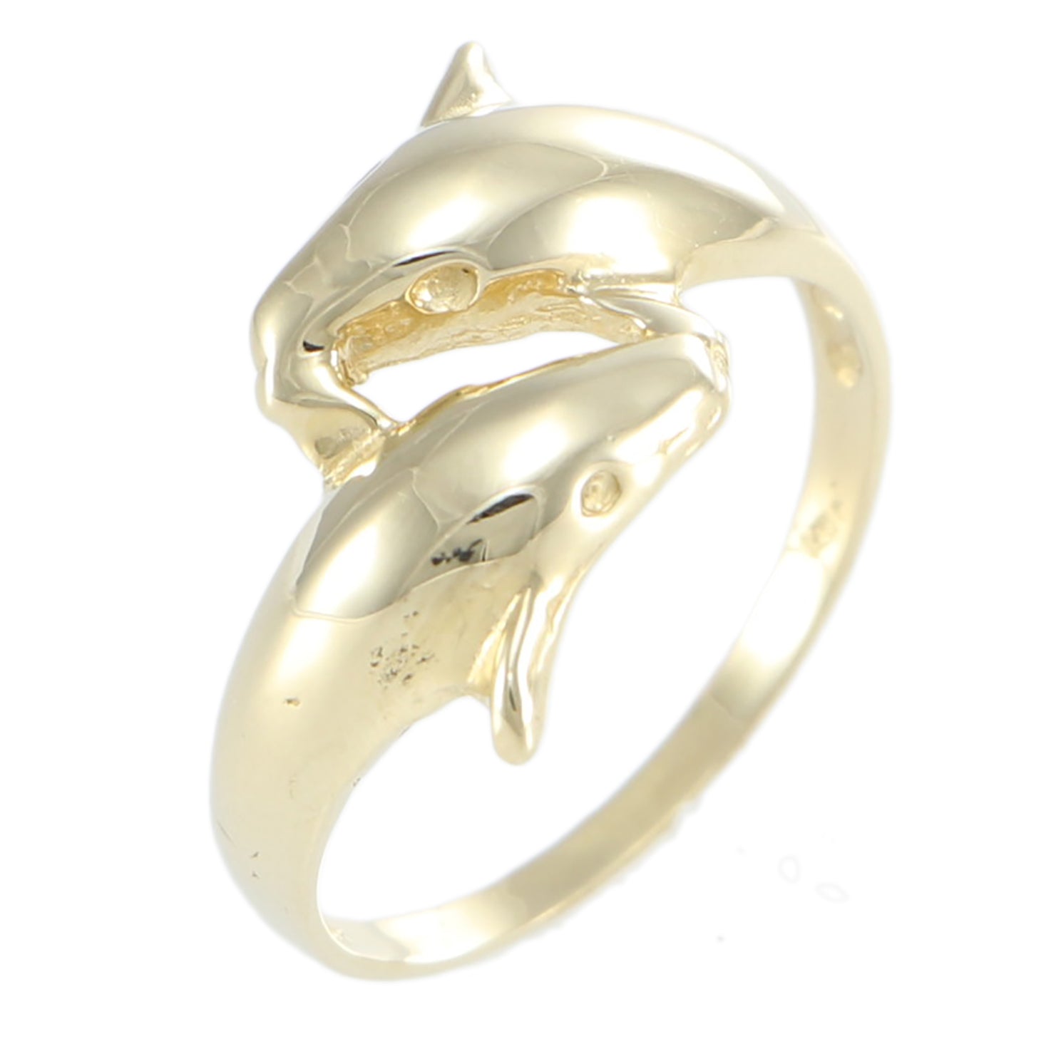 14K Yellow Gold By-Pass Dolphin Ring, Size 7 – Congress Jewelers