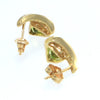 Modern 14k Yellow Gold 1.52ct Trillion Peridot .25ct Diamond Stud Earrings