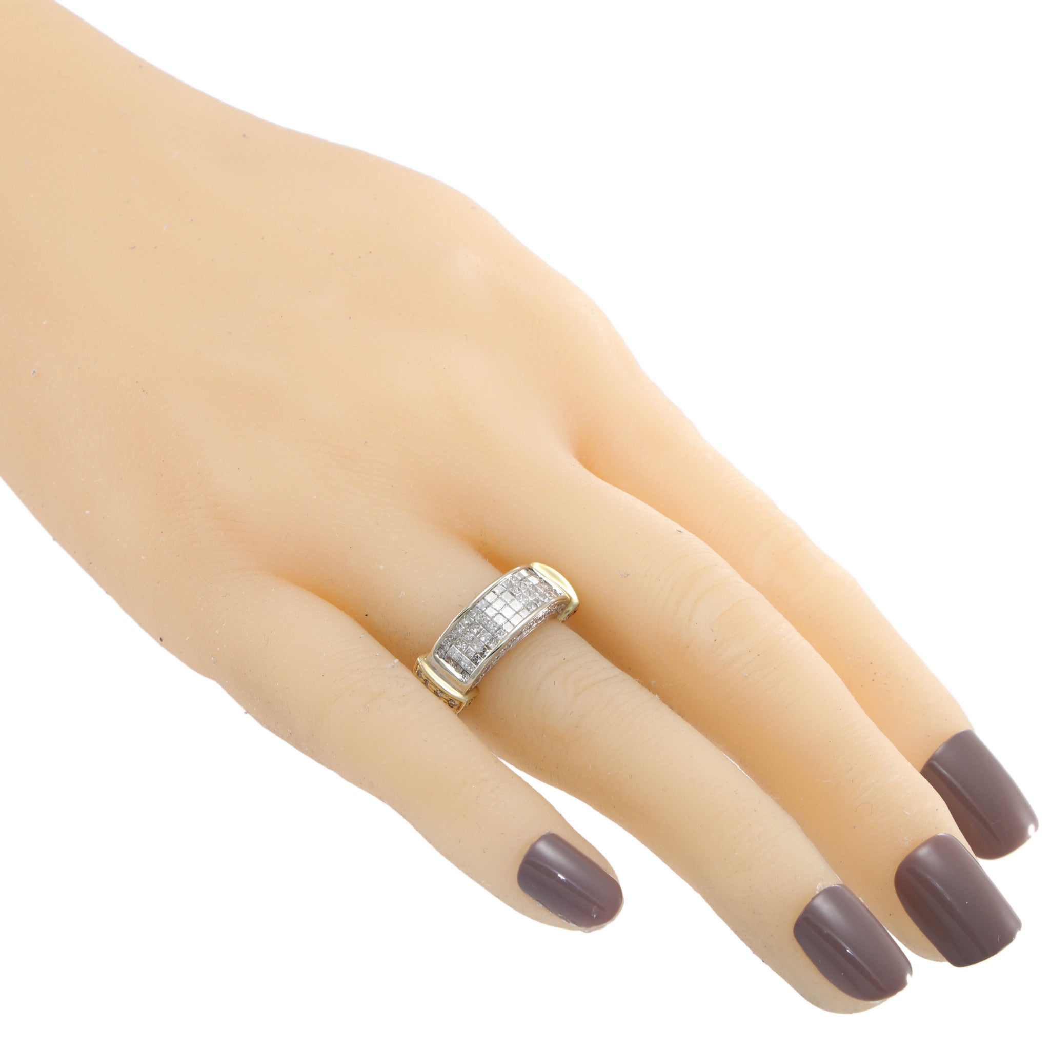 Gabriel & Co Vintage 14K White Gold Round Wide Band Diamond Engagement Ring  ER8747W44JJ - Lauray's The Diamond Center