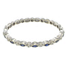 Doris Panos Diamond Marquise Blue Sapphire 18k White Gold Bangle Bracelet