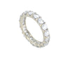 Ladies Zircon Wide Eternity Band Ring Solid 14k White Gold 2.55ctw 3.5mm US 5.00