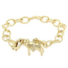 Monica Rich Kosann Luck Elephant Starter Charm Diamond Bracelet 18k Yellow Gold