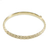 Womens Bangle Bracelet 14k Yellow White Gold Satin Diamond Cut Finish 7.4g 7inch