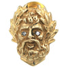 Diamond Tie Tack 14k Yellow Gold Poseidon Greek God Of The Sea
