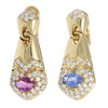 Bvlgari Bulgari Alveare Earrings 18k Yellow Gold Diamond Ruby Topaz Dangle 3CTW