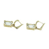 Judith Ripka Prasiolite Diamond Drop Dangle Earrings 18k Yellow Gold