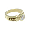 Judith Ripka Solitaire Diamond Band 18k Yellow Gold Ring 0.65ctw US 3.5 Vintage