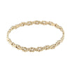 Twisted Cuban Chain Link Bangle Bracelet Womens 14k Yellow Gold Vintage 13.4g
