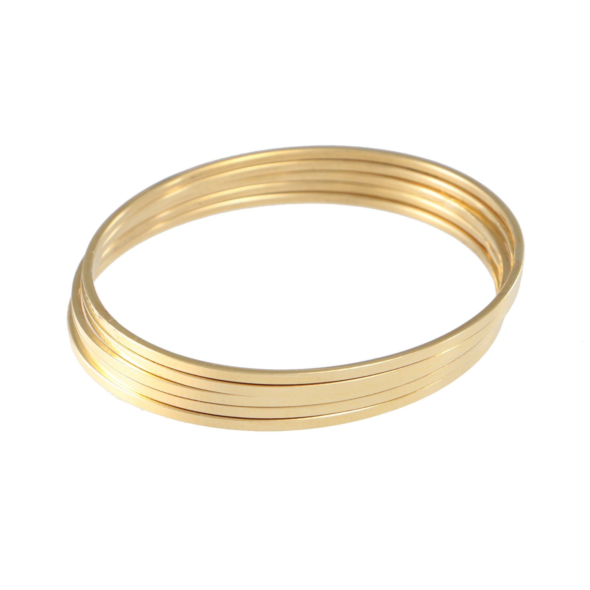 Light Weight Gold Plated Bangles SIngle Piece Bracelet Design B25384