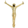 Large Jesus Christ Crusifix Necklace Pendant Solid 14k Yellow Gold