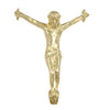 Large Jesus Christ Crusifix Necklace Pendant Solid 14k Yellow Gold