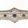 Brooch with Sapphires 14k White Gold